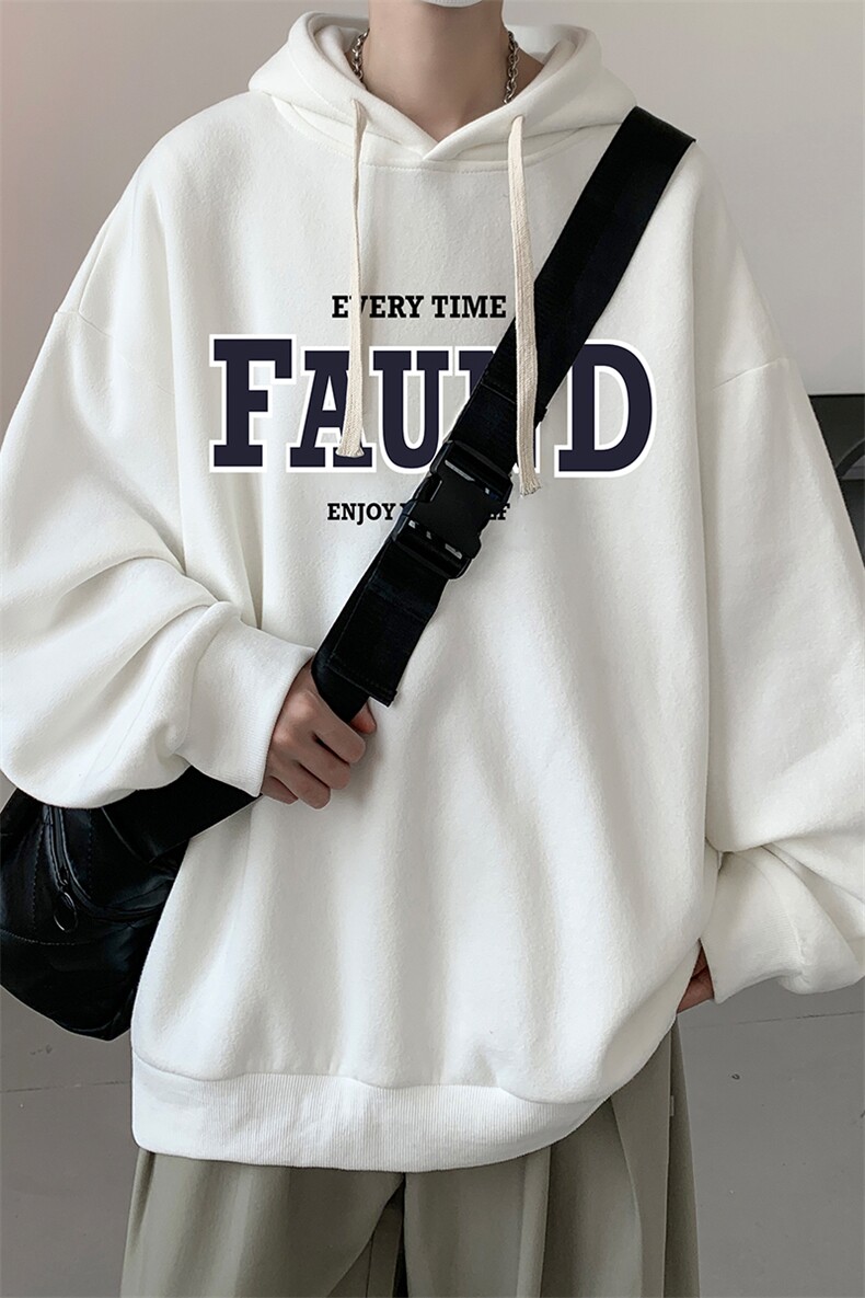 连帽卫衣男大码运动服帽衫外套WY2295-P35加绒款-P40,男装卫衣,电商A040
