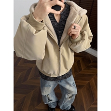 现货MYF02特P85冬季新款连帽宽松潮牌加绒棉服座山雕皮毛外套，男装棉衣，电商A456（原C415）