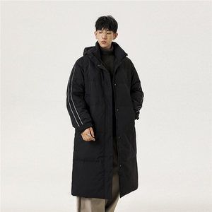 冬季新款中长款情侣韩版连帽羽绒服外套 Y918/P190图片