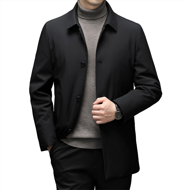 羽绒服冬季新款中年男士商务休闲爸爸装上衣立领加厚保暖外套男装,男装羽绒服,电商B212（原钱塘6029）