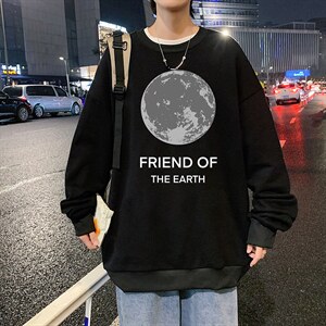 S6254-P28  秋季圆领卫衣男大码韩版宽松长袖外套图片