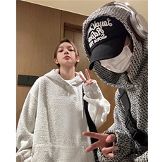 春装现货小香风编织外套情侣情侣连帽卫衣复古上衣男女H925P78，男装卫衣，电商A341