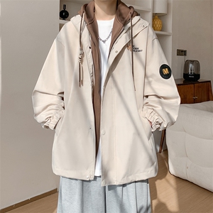 春秋季假两件连帽夹克大码新款夹克外套XZ102B-1-JK2682P85图片