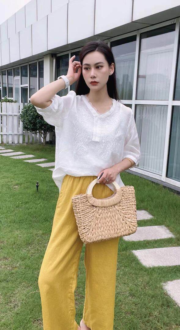 纯苎连衣裙小衫裤子裙子衬衣 时尚风 风淑女风休闲风，女装连衣裙，川哲