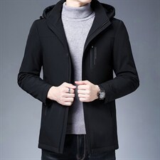 连帽鹅绒羽绒服男士冬季休闲简约气质内胆可卸羽绒袄ZG33078-P335,男装羽绒服,电商B212（原钱塘6029）