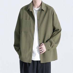 现货 翻领衬衫男早春2025新款春秋装男女同款外搭上衣CS001-特P38图片