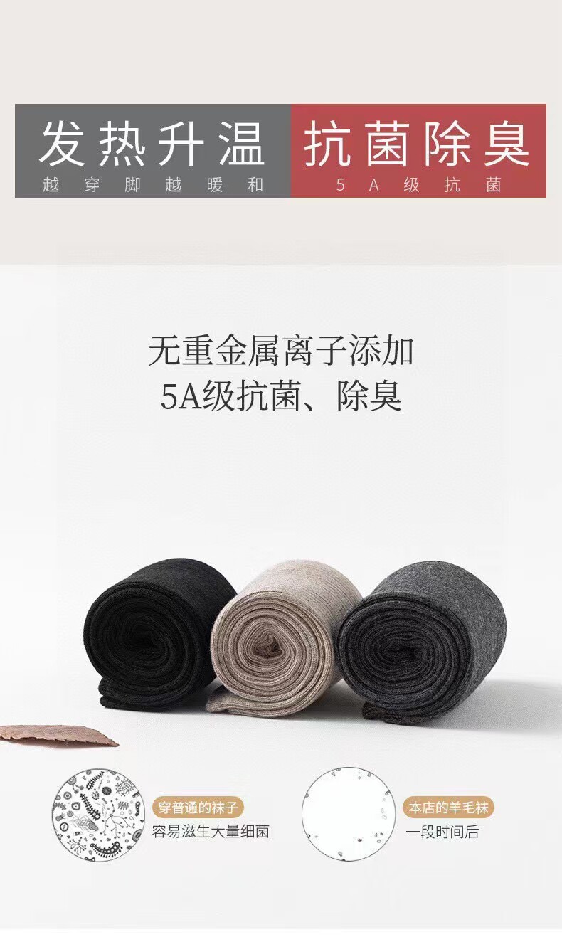 时尚保暖女士过膝长袜50厘米抗菌除臭羊毛袜防起球舒适百搭,饰品袜子,三权袜业