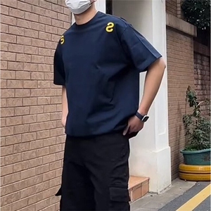 万针全刺绣工艺抖音得物高品质260克重磅纯棉双纱美式高街短袖T恤图片