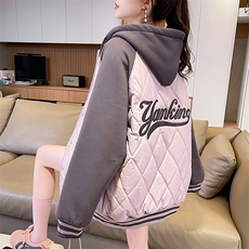 CC082-P120连帽加厚外套2025秋冬新款拼色夹棉棒球服冬装棉服棉衣，男装棉衣，星座911-3