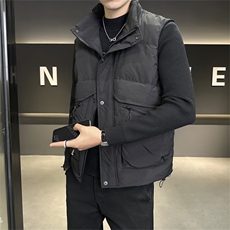 短款无帽羽绒马甲男店主风休闲冬季保暖外套马夹背心YR58171-P110，男装背心/马甲，电商A413