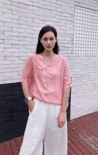 纯苎连衣裙小衫裤子裙子衬衣 时尚风 风淑女风休闲风，女装连衣裙，川哲