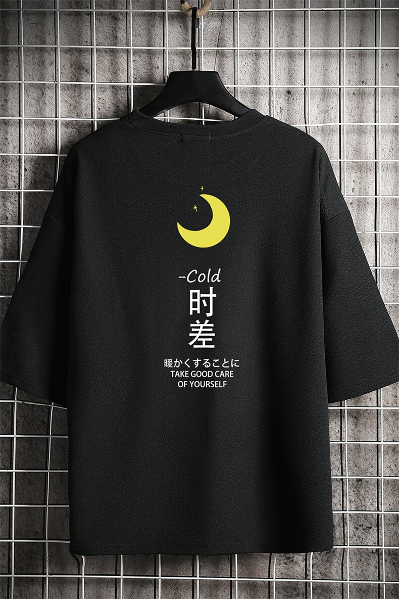Q11047-P30春夏季七分袖t恤男大码五分袖男短袖中袖网格挂拍,男装T恤,电商A040A