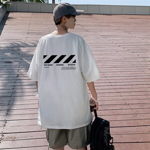 DX17128-P20 纯棉短袖t恤男大码半袖打底衫宽松体恤衫 港风图片