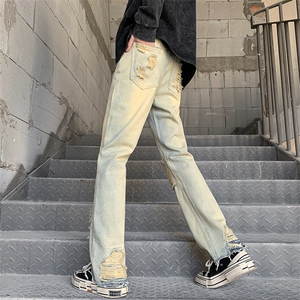 B221 美式ins高街暗黑小众修身小脚破洞牛仔裤 LK23055-P65 控88图片