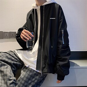 原宿风工装外套潮ins秋季帅气机能潮流宽松港风bf夹克 W1256-P56图片