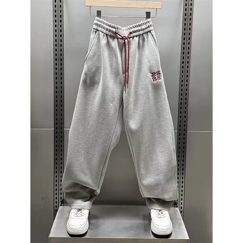 1506-1/KC741/P46刺绣休闲重磅微弹力阔腿裤男休闲直筒卫裤男女,男装休闲裤,星座1506-1