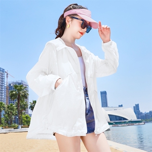 夏季新款一手长时尚宽松薄款透气防晒衣服外套女182-8311P75K128图片