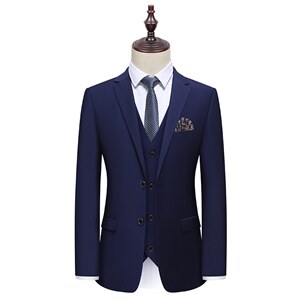 87882-2秋季新款男士西服两件套套装西装修身商务休闲P180