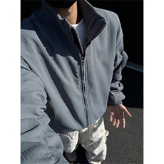 电商DSA028-JK2504特P55纯色经典立领机车飞行服夹克，男装夹克，电商A028