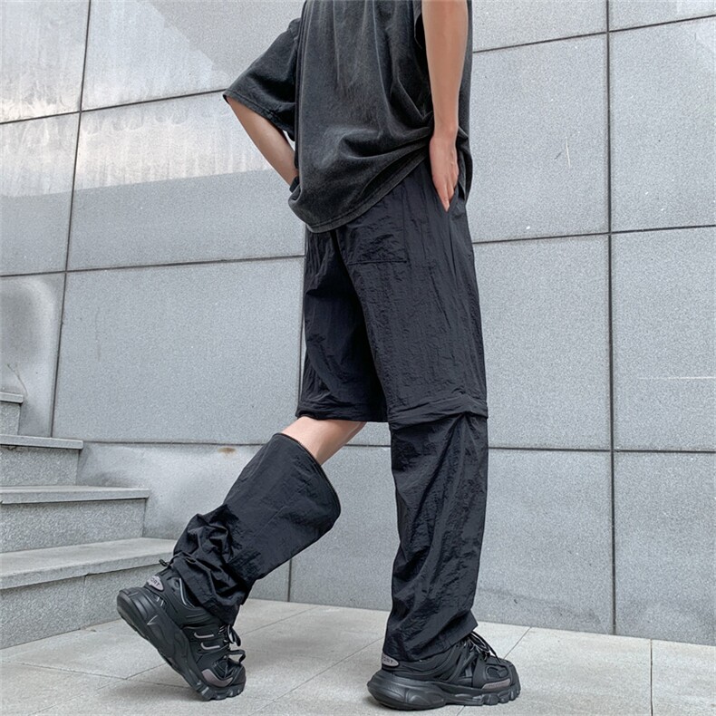 两穿可拆卸降落伞兵裤子男女夏季冰丝速干美式潮牌裤子K0949-P45,男装休闲裤,星座308B-2