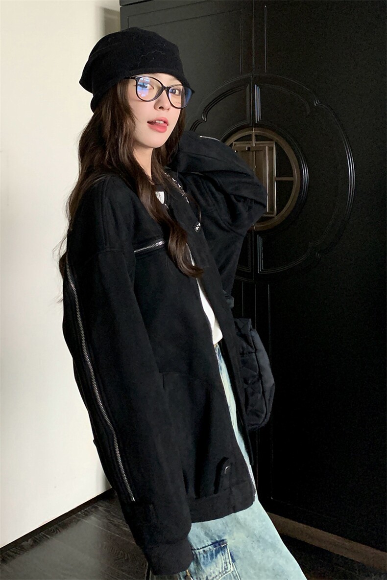 【新款】减龄设计感时尚韩版休闲撞色外套088-9901p135控188,女装毛呢外套,2C088