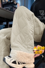 抖音羊羔毛菱格宽松大码中性拖地棉裤K5613J加棉-特P45控78，男装棉裤，电商A001