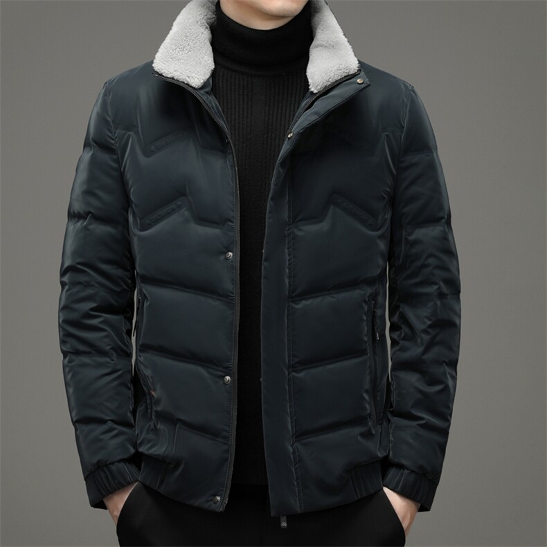 21冬季新款羽绒服男士白鸭绒可脱卸帽领休闲保暖外套HB1803-P270，男装羽绒服，电商B212（原钱塘6029）