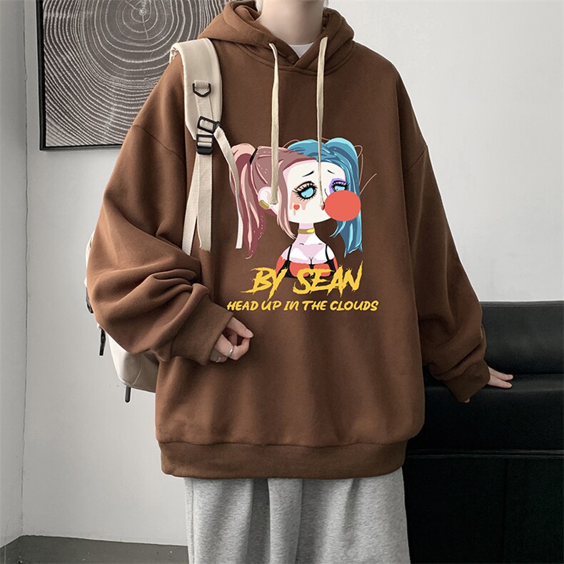纯棉连帽卫衣男大码运动帽衫宽松薄WY2298-P35,男装卫衣,电商A040