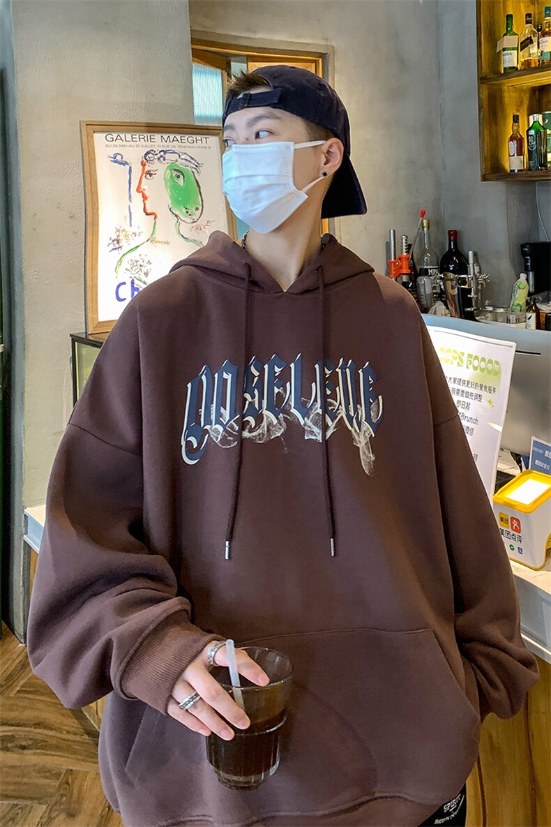 秋装新款水洗复古欧美潮流宽松连帽卫衣A071-W08-P70,男装卫衣,电商A071