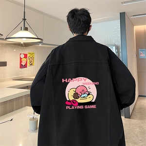 牛仔夹克男大码牛仔外套男茄克 NJ77313-P60加绒款-P75图片