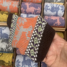 2025秋冬百搭时尚简约图腾羊毛袜，袜子，慕洵羊绒