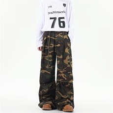 美式迷彩伞兵工装裤男女宽松阔腿街舞休闲裤潮情侣K6623-P57，男装工装外套，星座412-3