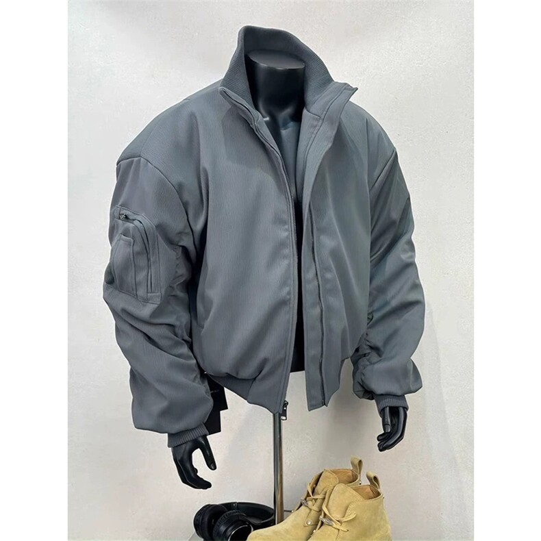网图有货ma1飞行夹克棉服男冬季廓形夹棉短款工装外套A161-P88,男装夹克,星座1505