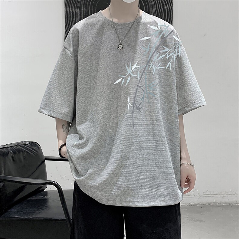 华夫格t恤男短袖男大码五分袖大皂风HT73393-P22,男装T恤,电商A040