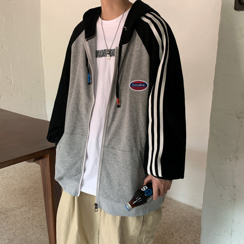 春季开衫卫衣男连帽韩版潮流学生bf运动服外套宽松衣服WT8802-p40，男装夹克，星座1008-1