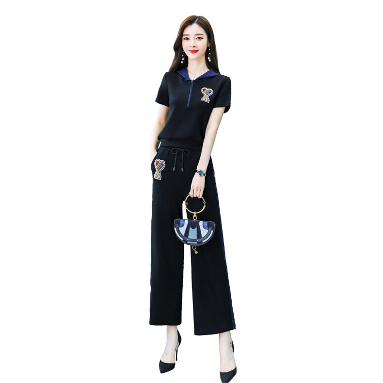 套装/套裙2022年时尚气质夏季短袖休闲气质优雅百搭,女装套装/套裙,艾尚靓装