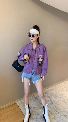 夏季新款彩色牛仔外套，女装，雪儿诱惑