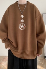 半高领毛衣男士大码针织衫男毛线衣男M18070-P45加绒款-P65，男装针织衫/毛衣，电商A040