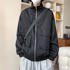 春秋季翻领外套男日系复古休闲大口袋痞帅宽松工装夹克衫JC423，男装夹克，星座1116A-1（原606A）