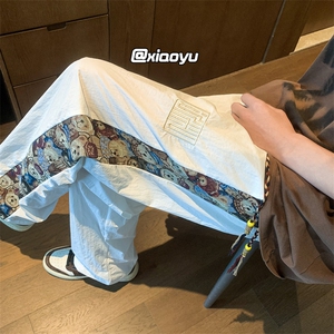 XZ616早秋季新款风小熊拼接刺绣休闲裤 TY893 M-5XL特P25控48图片