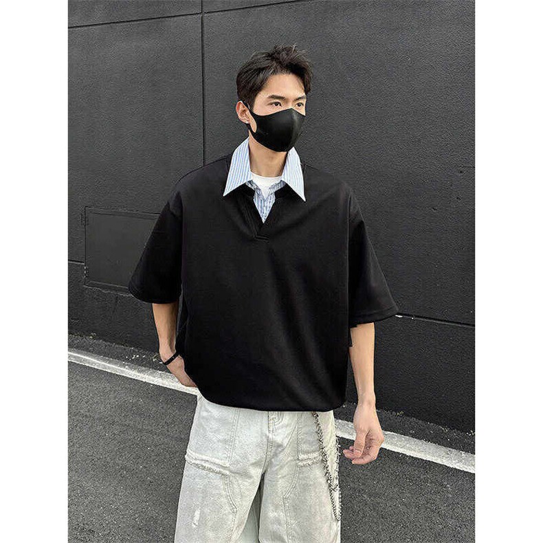 Q123/P52高质量假两件衬衫短袖T恤男女,男装T恤,星座1506