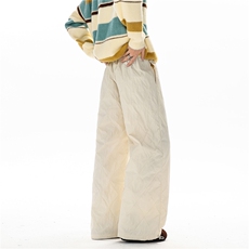 ZK8055-特P48菱格压线夹棉裤子秋冬大码休闲直筒裤，男装棉裤，电商A059