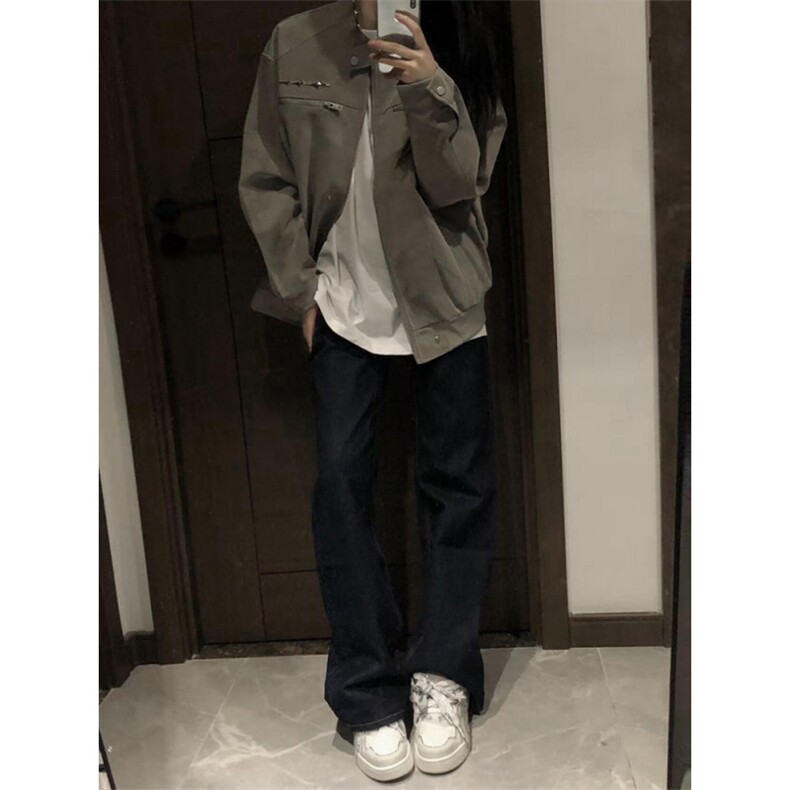 1506-1/J25961/P70外套男春秋冬季高级感痞帅宽松休闲金属设计图片