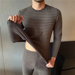 男士修身双面德绒加厚亲肤保暖内衣套装弹力秋衣秋裤一套TZ02-P45图片