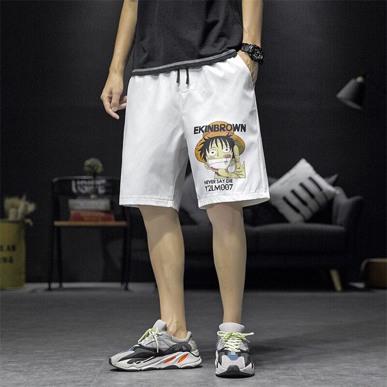 1港风休闲大码M-5XL运动5分裤原宿潮流五分裤男中裤7166P25控38，男装休闲裤，星座226-2