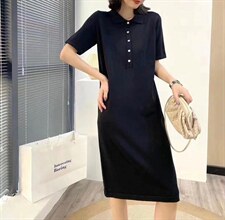 T裇领连衣裙，女装连衣裙，魅力元素