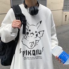 S6078-P28加绒款-P33秋季圆领卫衣男大码韩版宽松长袖外套，男装卫衣，电商A040