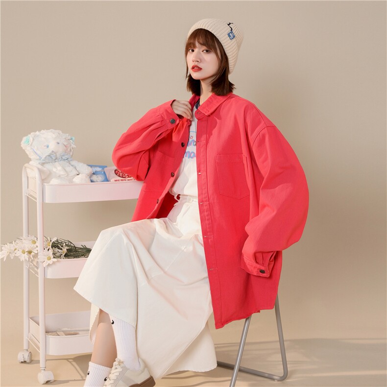 纯色中性情侣宽松韩版潮流衬衫外套6622/P75,男装衬衫,星座202-3