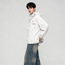 JK727-P46新款现货户外连帽夹克男冲锋衣外套，男装夹克，星座1204