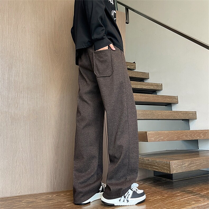 YK86111-P40加绒P4522%人棉75%涤纶3%氨纶人字纹秋冬美式复古裤,男装卫衣,电商A086-1